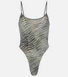 Jacques Wei Zebra-print bodysuit