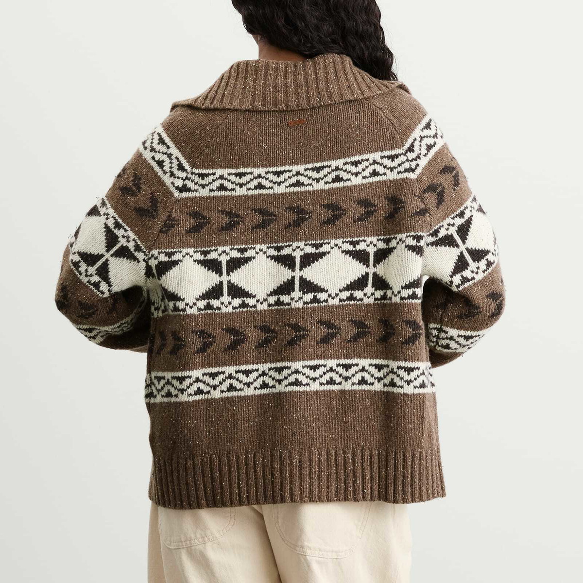Levi's Women's Fairisle Zip Jumper in Walnut
