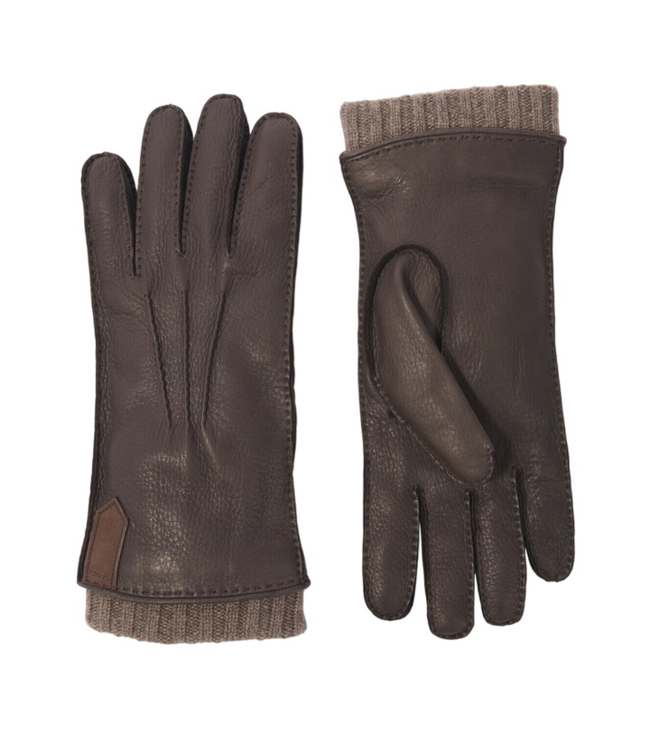 Photo: Canali Cashmere-trimmed leather gloves