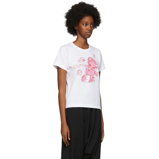 Comme des Garcons Girl White Disney Edition Minnie Mouse T-Shirt