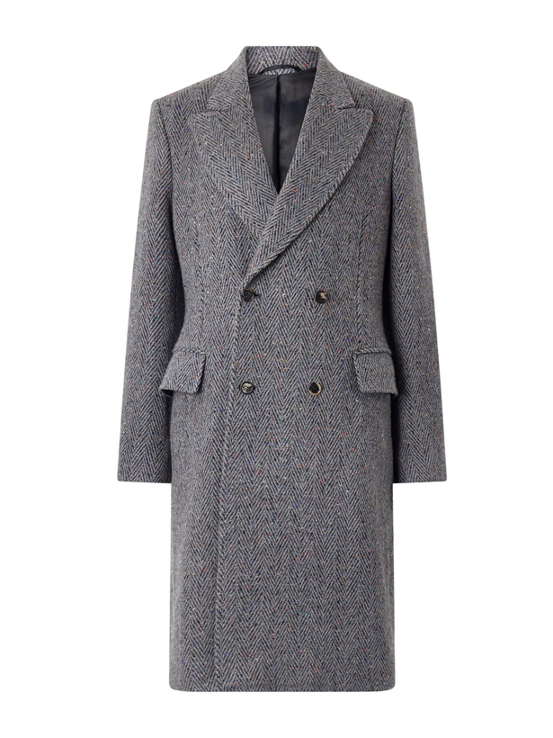 Photo: Gabriela Hearst - McAffrey Double-Breasted Wool and Cashmere-Blend Herringbone Coat - Gray