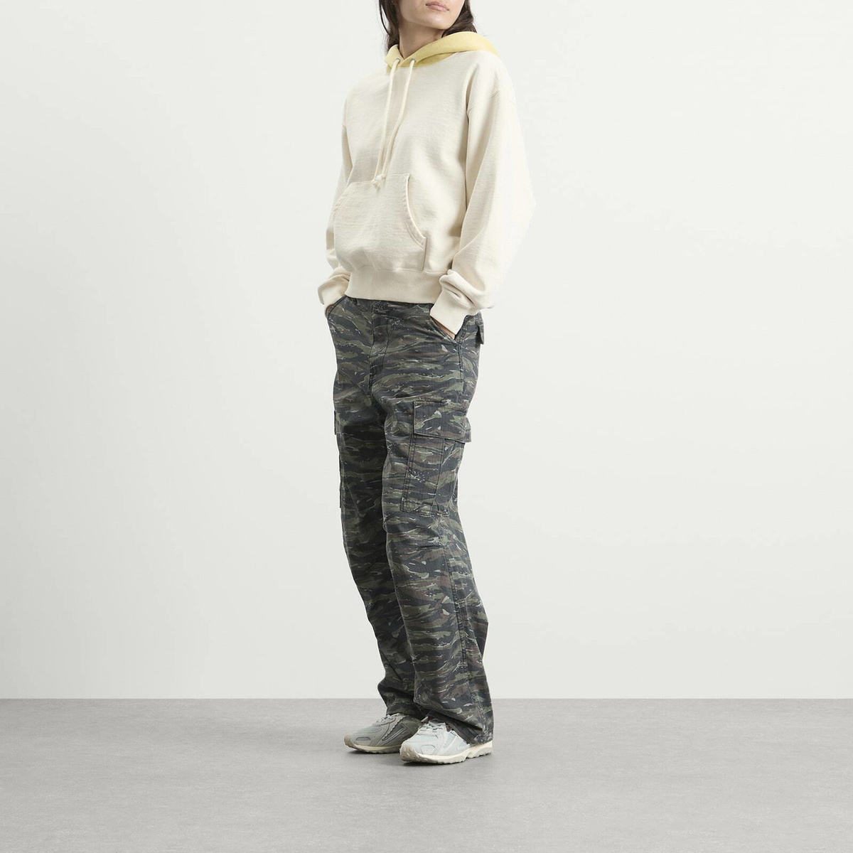 Beams Boy Women's Ripstop Military Pants in Charcoal.G