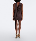 De La Vali Bashana draped scarf-detail mini dress