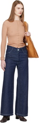Baserange Navy Tajo Wide Jeans