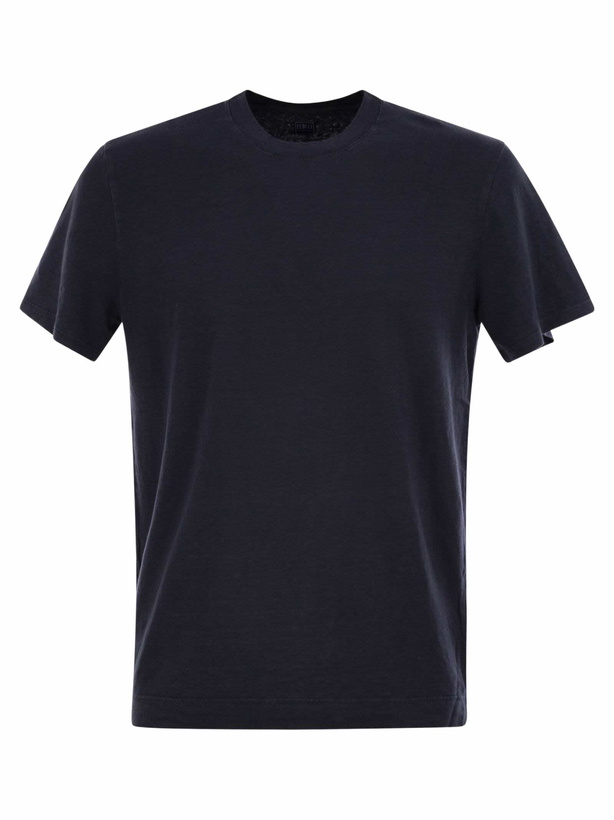 Photo: Fedeli Stretch Linen Short-sleeved T-shirt