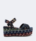 Missoni Julia lamé platform sandals