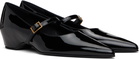 KHAITE Black Sybil Mary Jane Ballerina Flats