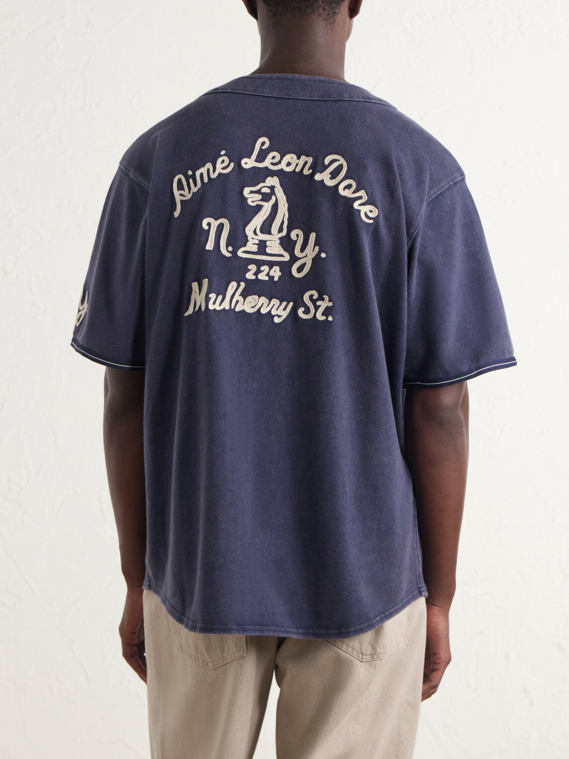 Aimé Leon Dore - Logo-Embroidered Cotton Shirt - Blue