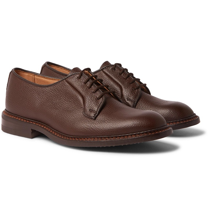 Photo: Tricker's - Robert Full-Grain Leather Derby Shoes - Brown