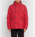 Givenchy - Embroidered Velcro-Trimmed Padded Shell Down Hooded Jacket - Men - Red
