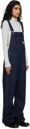 Carhartt Work In Progress Navy Bib Straight Denim Overalls
