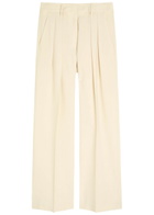 Forte_forte Pleated Woven Trousers Cream