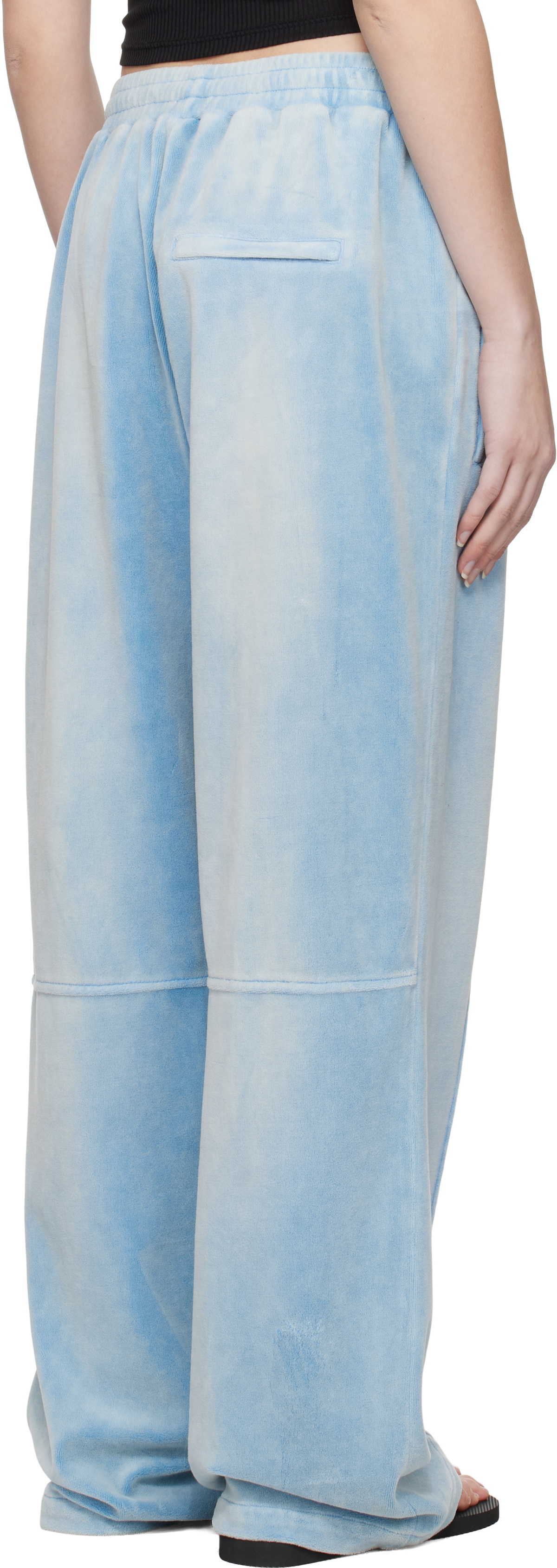 alexanderwang.t Blue Crushed Velour Lounge Pants