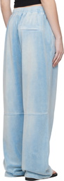 alexanderwang.t Blue Crushed Velour Lounge Pants