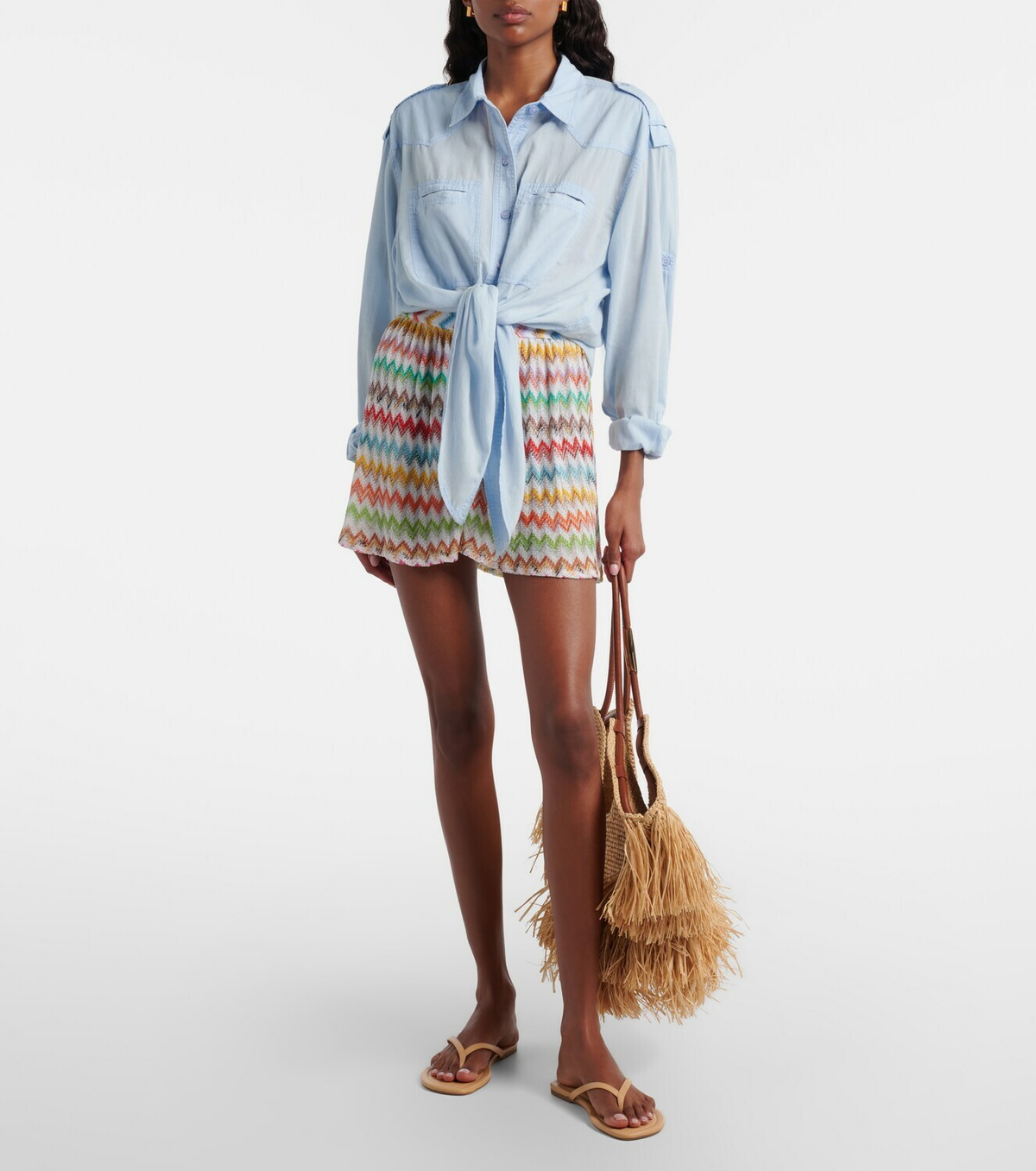 Missoni Zigzag lamé shorts
