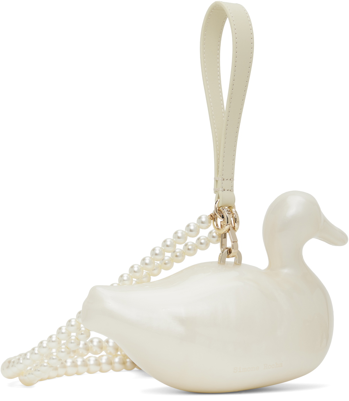 Simone Rocha Off-White Pearl Duck Pouch