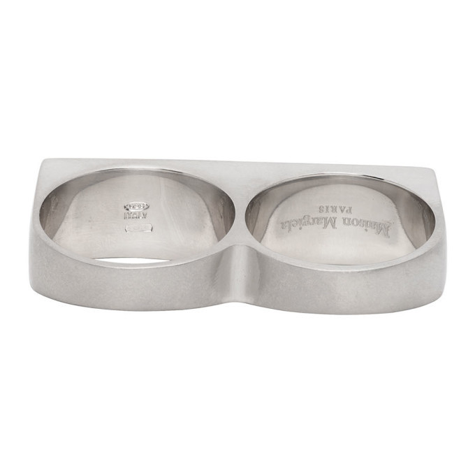 Maison Margiela Silver Two Finger Ring Maison Margiela