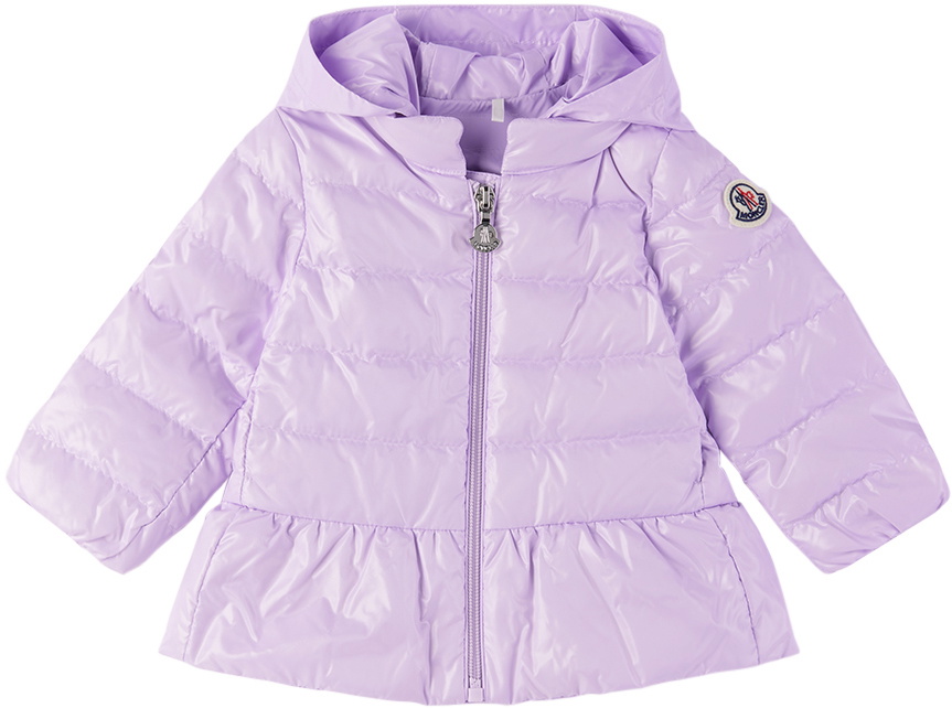 モンクレール キッズ フリル ジャケット 2A 100 110 パープル Moncler Enfant Baby Purple Blandine Down Jacket Moncler Enfant