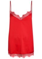 Simone PÉRÈLE Satin Secrets Lace-trim Satin Camisole top Pink