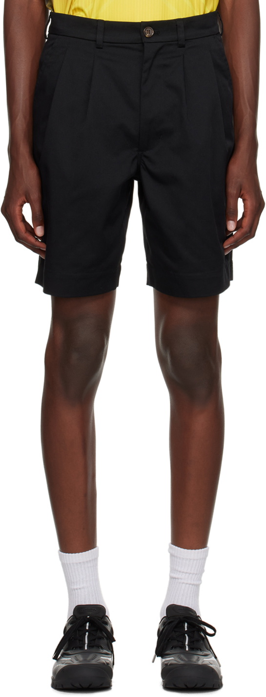 Metalwood Studio Black Pleated Shorts