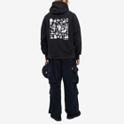 Engineered Garments Men's Raglan Fish Hoodie in Black