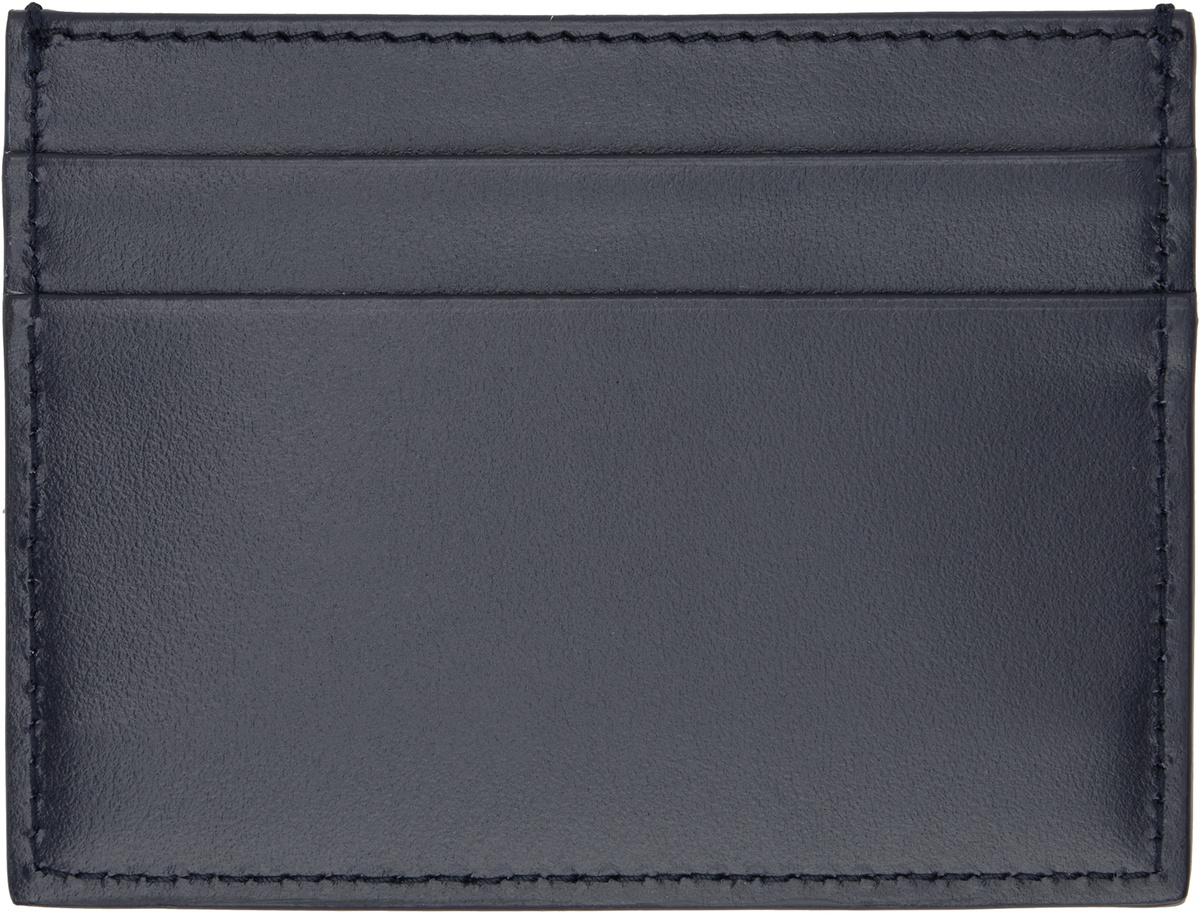 Dolce&Gabbana Navy Calfskin Card Holder
