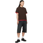 MM6 Maison Margiela Brown Cotton Reversible T-shirt