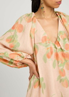 Bernadette Georgette Printed Linen Midi Dress Multi Print