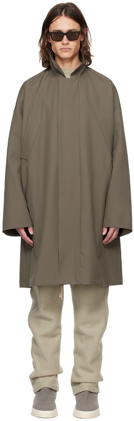 Photo: Fear of God Khaki Zip Trench Coat