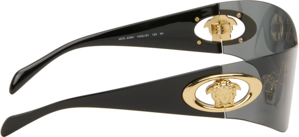Versace Black Eclipse Wrap Sunglasses