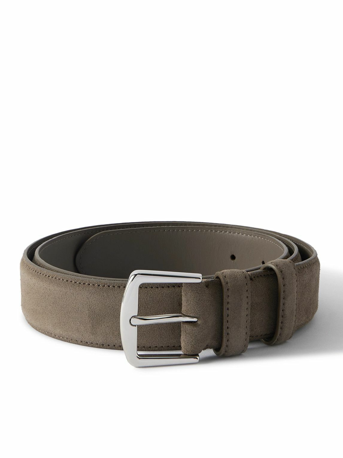 Loro Piana - 3.5cm Alsavel Suede Belt - Green