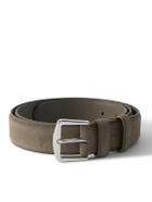 Loro Piana - 3.5cm Alsavel Suede Belt - Green