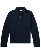 Ninety Percent - Organic Cotton-Jersey Half-Zip Sweatshirt - Blue