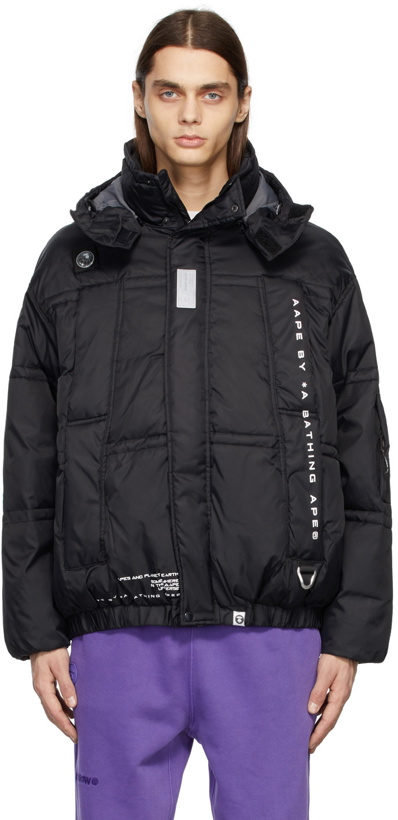 Photo: AAPE by A Bathing Ape Black Graphic Patch Jacket