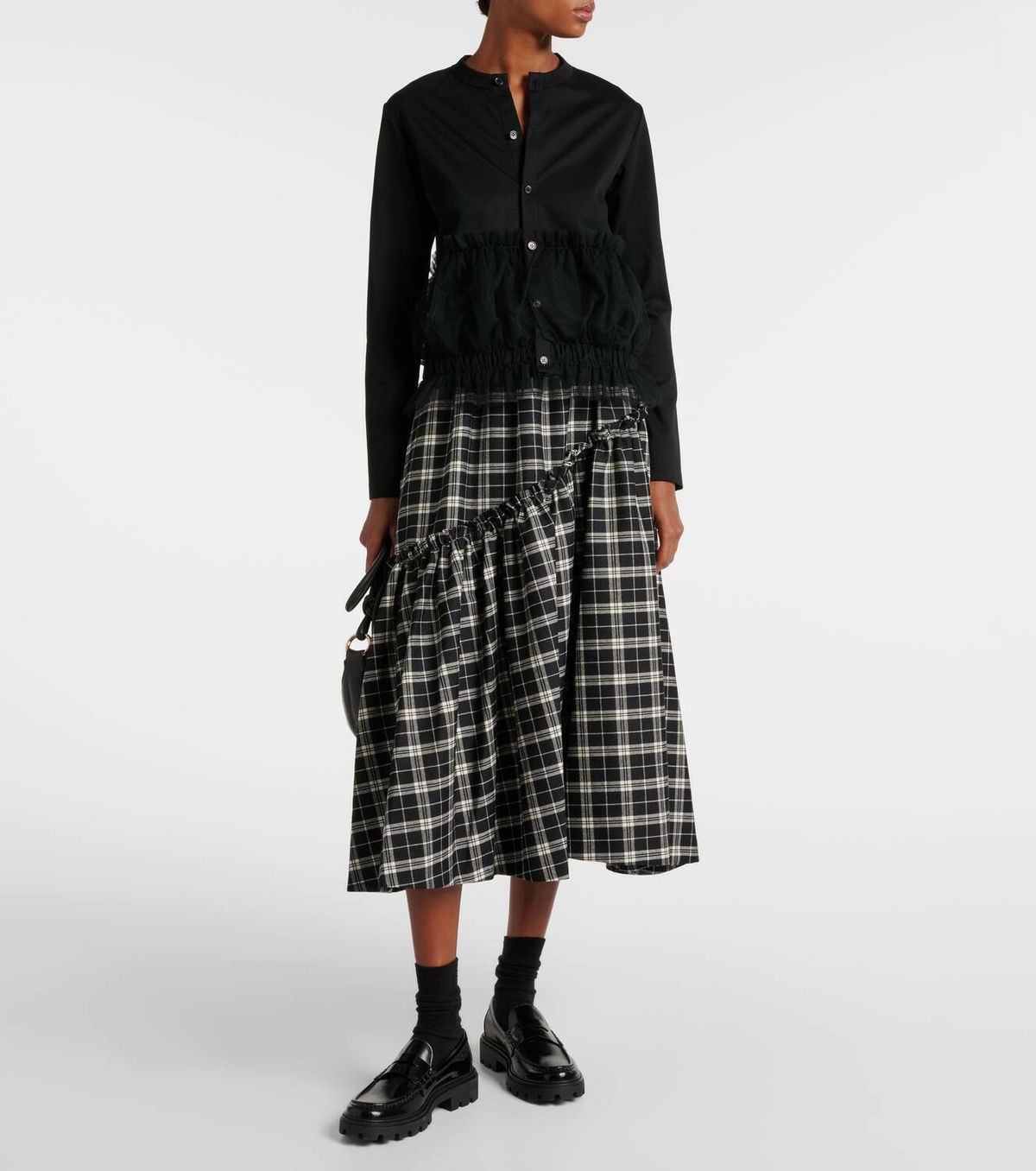 Noir Kei Ninomiya Ruffled cotton cardigan
