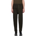 Ziggy Chen Green and Black Wool Houndstooth Trousers