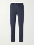 Kiton - Straight-Leg Lyocell-Blend Twill Trousers - Blue