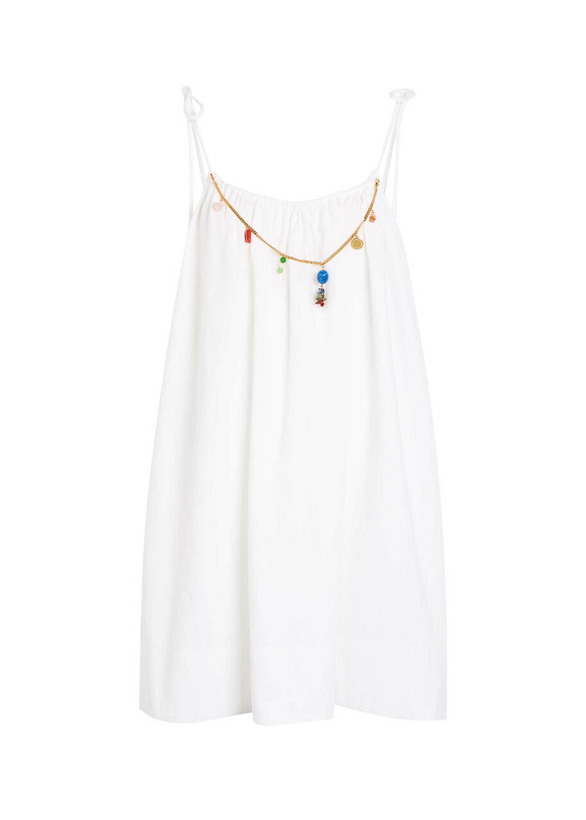 Photo: Stella Mccartney Bead-embellished Cotton Mini Dress White