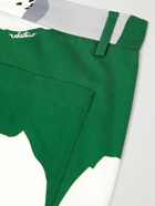 Valentino Garavani - Wide-Leg Floral-Print Cotton-Poplin Shorts - Green