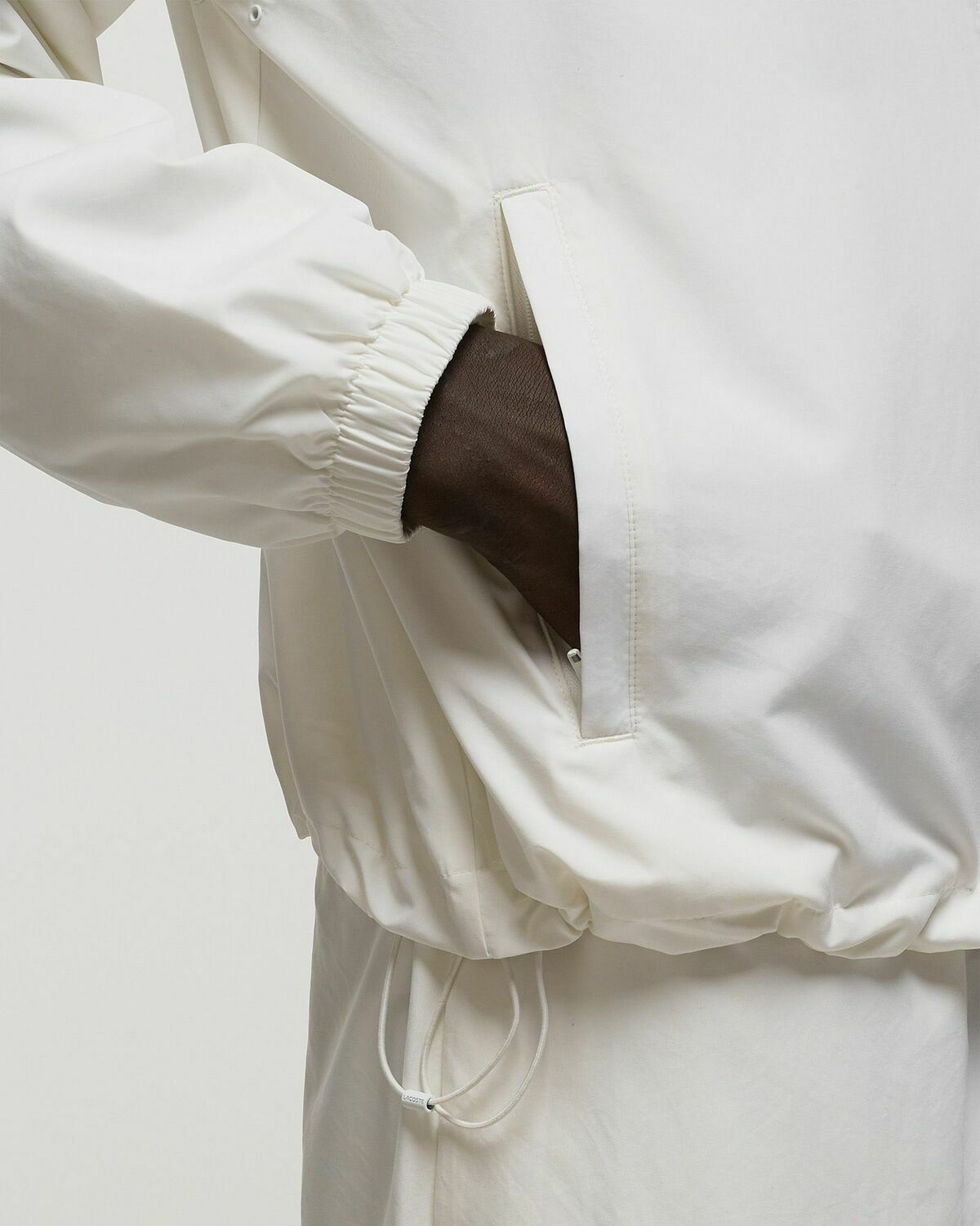 Lacoste Jacket White Track Jackets/Windbreaker