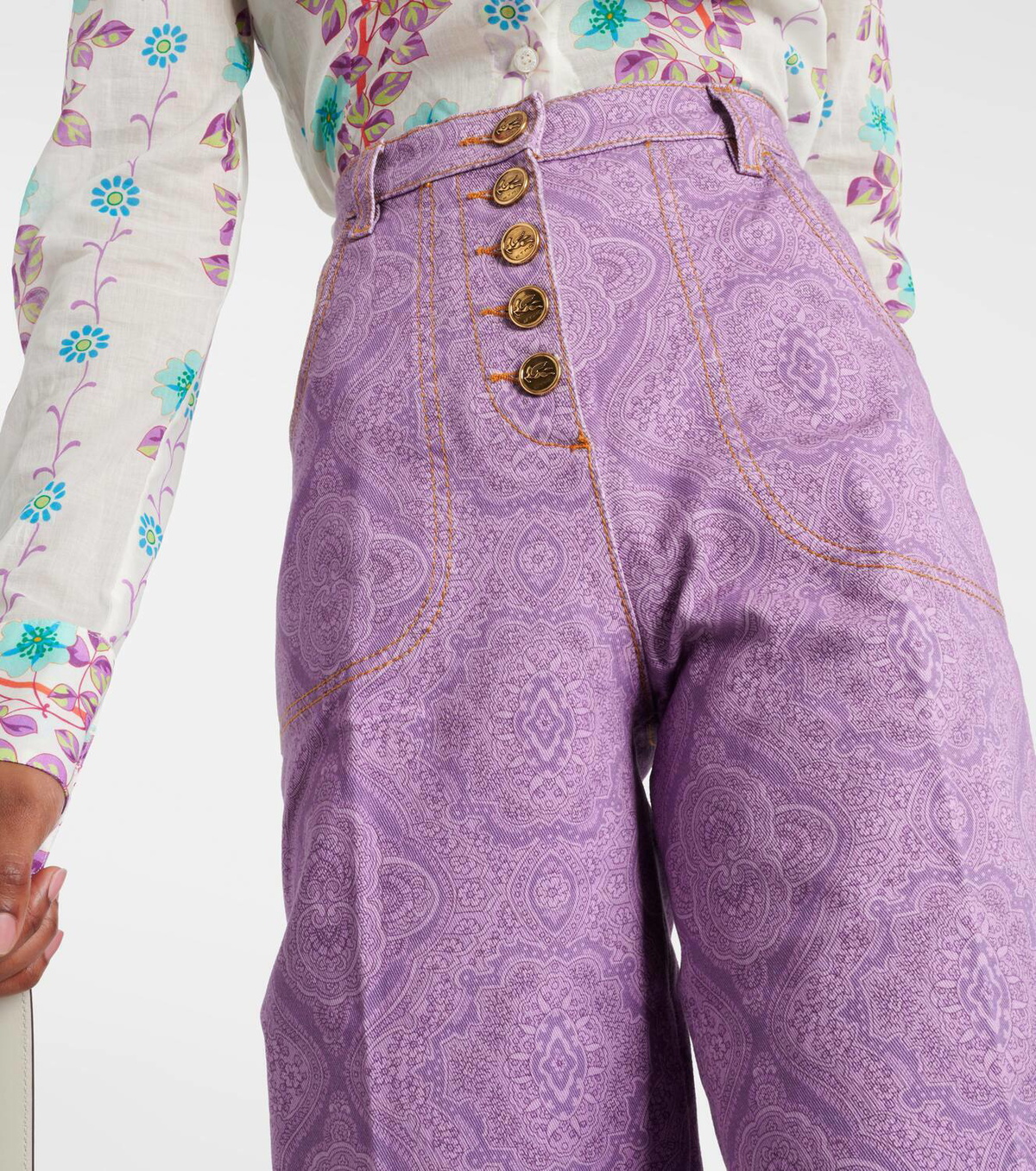 Etro Floral print flared jeans main image 0