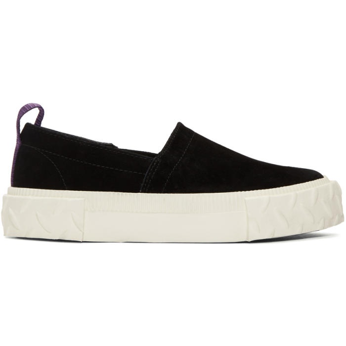 Photo: Eytys Black Suede Viper S-O Sneakers 
