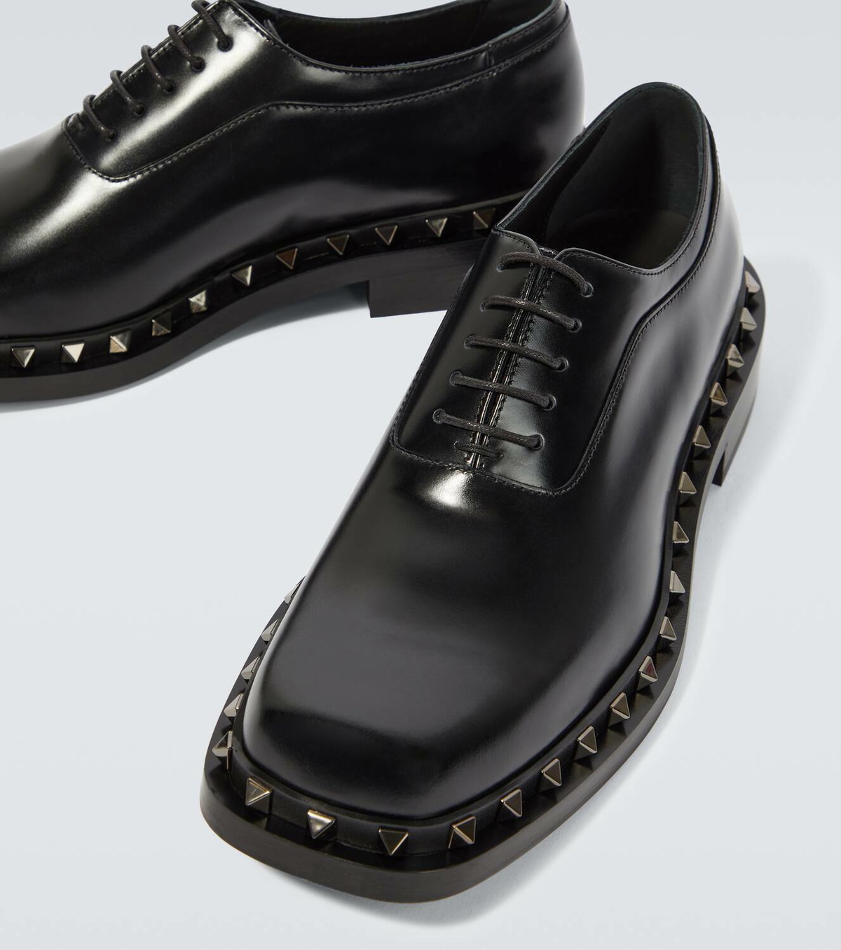 Valentino Men leather Oxford Dress Shoes VALENTINO | MEN TAN BROGUE OXFORDS main image 4