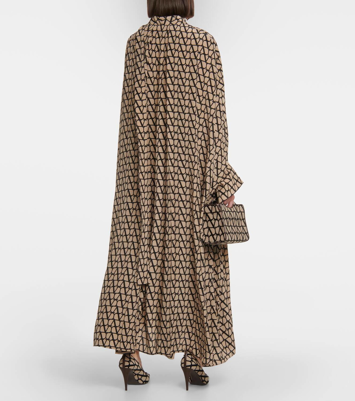 Valentino Toile Iconographe printed silk kaftan dress