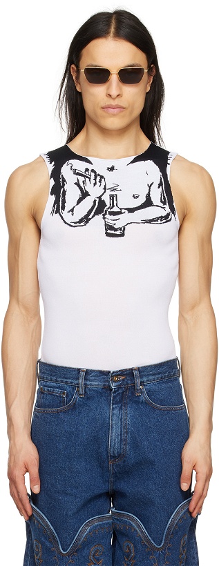Photo: Y/Project White Tattoo Arms Tank Top