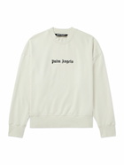 Palm Angels - Logo-Print Cotton-Jersey Sweatshirt - Neutrals