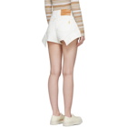 JW Anderson Off-White Denim Flared Cuff Shorts