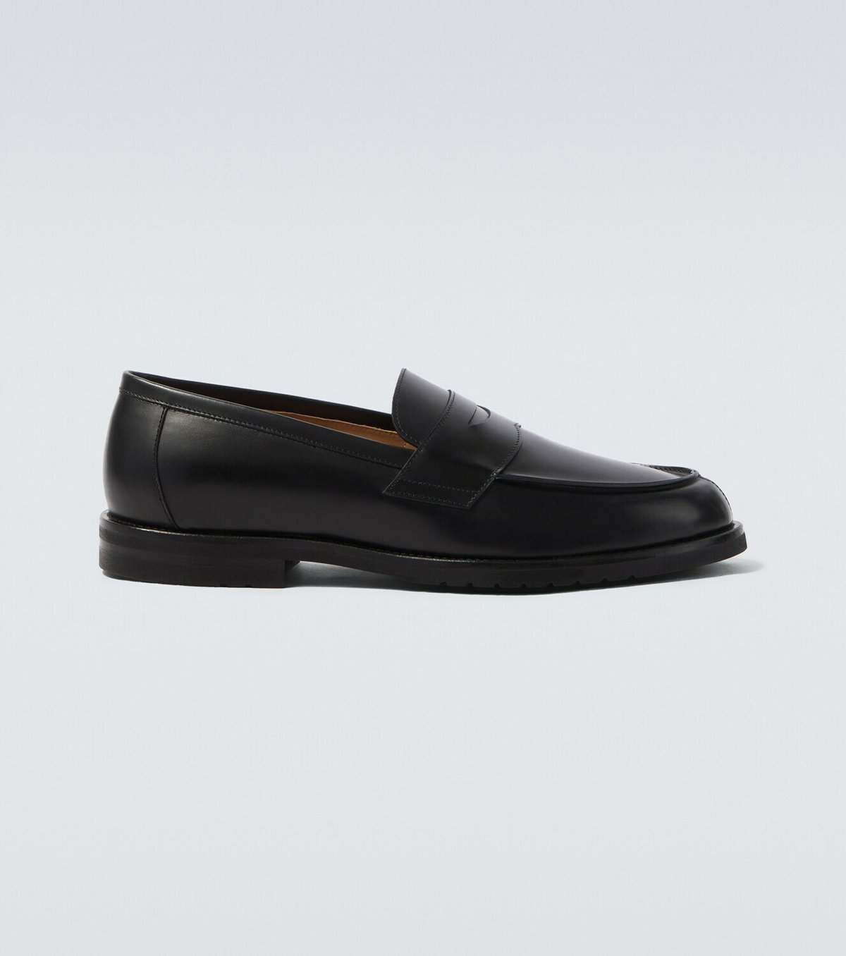 Thom Sweeney Leather penny loafers