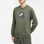 Stone Island Men's Institutional One Badge Print Crew Sweat in Musk