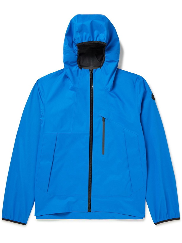 Photo: Moncler - Sattouf Logo-Print Shell Hooded Jacket - Blue